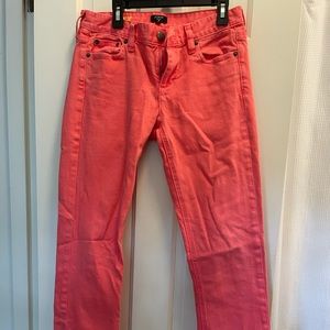 Coral Matchstick J crew jeans
